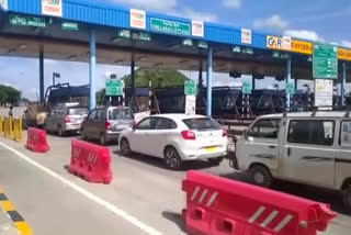 Quarreling at chillekal Toll gate in krishna district