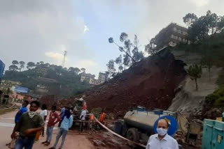 Landslide in kumarhatti of solan after rain