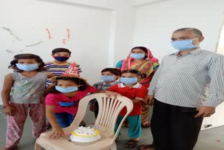 birthday celebrated in isolation center in morena