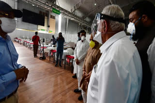 Karnataka CM visits BIEC COVID-19 Care Centre, inspects facilities