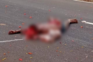 Pedestrian died by lorry accident at Vijayapura
