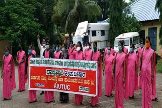 Asha activists protest across the state