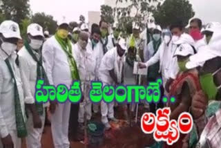 ministers srinivas goud and mallareddy participated in harithaharam programme in medchal district