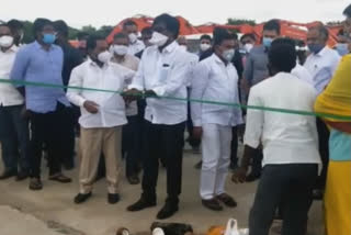 minister puvvada ajay kumar started new bridge in anjanapuram