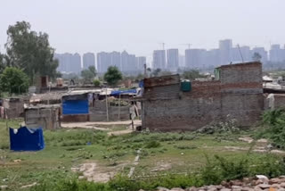 illegal plotting at ntpc land near pusta road and yamuna doob area