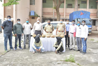 Dhule Local Crime Branch saized 14 kg of  ganja seized