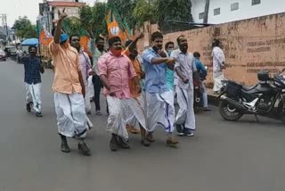 malappuram  Youvamorcha  collectorate march  മലപ്പുറം കലക്ടറേറ്റ്  യുവമോർച്ച  മലപ്പുറം  ബി.ജെ.പി  സംഘര്‍ഷം