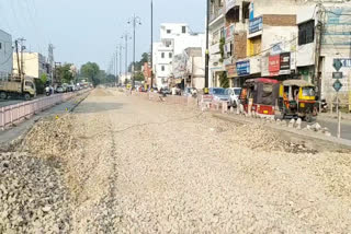 pwd department started road construction in monsoon in kurukshetra