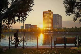 Hanoi golden lake hotel with gold plated exterior and interior