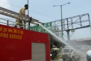 Fire Department sanitizer 3000 public places in Ghaziabad