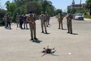 Monitoring by drones during lockdown in Gautam Budh Nagar