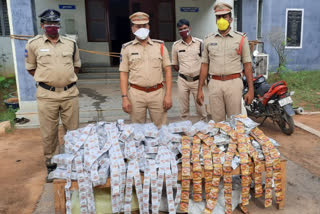 one lakh Gutka confiscation by Suryapeta district polices