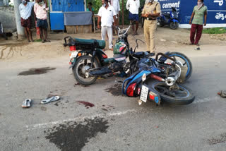 two bike accident in prakasam dst forur injured