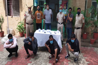 Govindpuri police has arrested four gangsters of Mewati gang