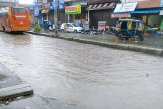 Water logging on lanes and main roads due to rain in gannaur