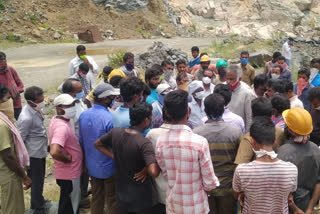 cpi  State assistant secretary satyanarayana  examined venkapalam quarry