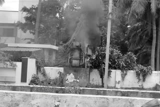 transformer gets fired suddenly in tuni gnt road in east godavari district