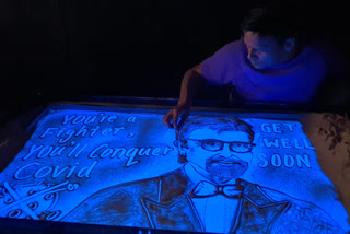 Beautiful! Sand artist Manas Sahoo get well soon artwork for Amitabh Bachchan