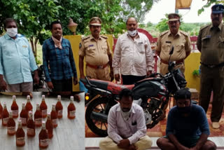 telangana liquor seized in prakasam dst martoor