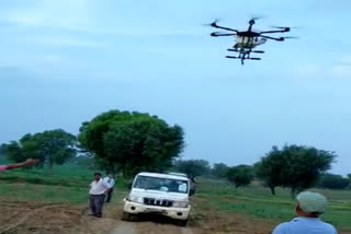 two drones placed in bhiwani for locust attack