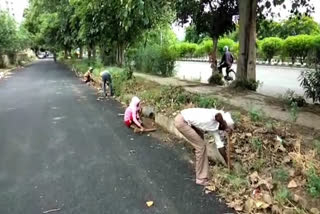 Cleaning of roads and drains in Dwarka to avoid the problem of water logging