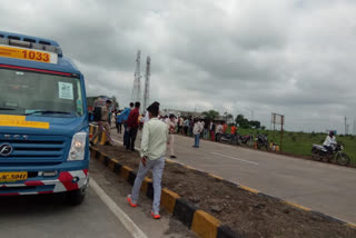 truck hits bike rider