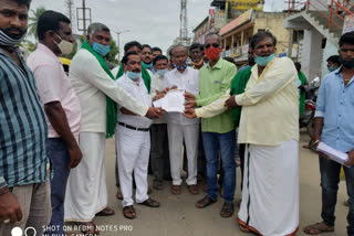 haveri former protest for locking down