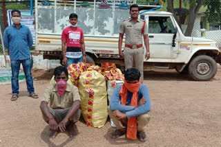 Illegally transporting khaini and gutka packets were seized