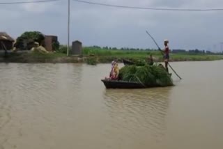 flood waters submerged many villages