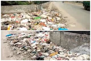 garbage near kheri baba bridge during corona epidemic