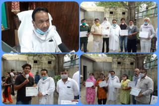 Corona warriors honored by Rithala MLA Mahendra Goyal