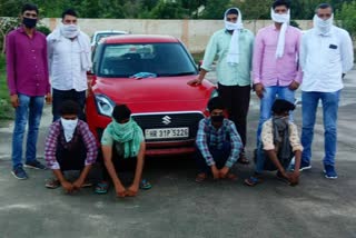 four accused arrested for robbing car in jind