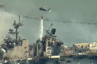 fire on USS Bonhomme Richard