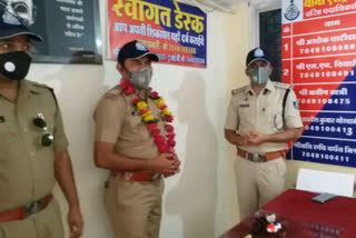 Aerodrome police station celebrated the birthday of the sub inspector at the police station