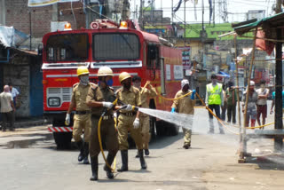 local people are happy for sanitization work in Durgapur