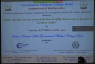 Doda: Online National seminar On Public Health concerns