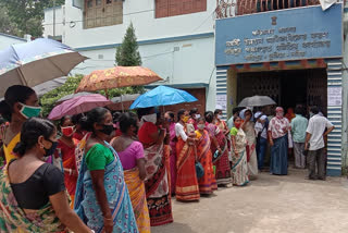 Agitation in front of bdo office in nadia shantipur