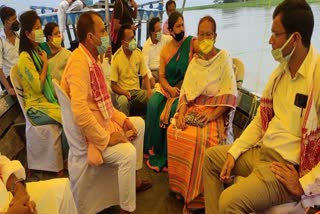 Flood affected area visit minister Pramila rani bramha