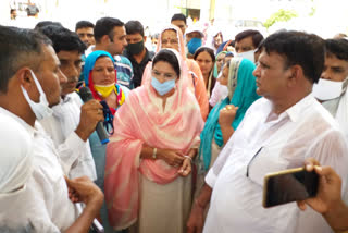 sacked pti teachar protest in bhiwani