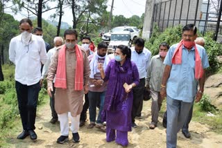 Vipin Singh Parmar visited the Garh Mata Temple in Palampur