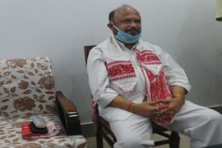 Former Chief Minister Prafulla kumar mahanta at Dhuburi