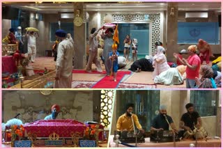 sikh People pray on the prakash parv of Shri Guru Harkrishan Sahib