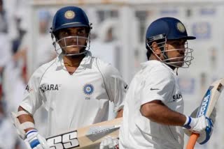 Sourav Ganguly and MS Dhoni'