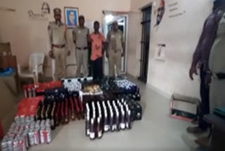 telangana liquor seized in krishna dst jagayapeta mandal