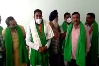 Bharatiya Kisan Union welcomes MLA Ramkaran Kala in Shahabad Markanda