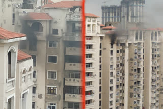 flat caught fire due to cigarette
