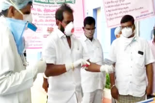 Minister srinivas goud initiated rapid antigen testing in the mahabubnagar