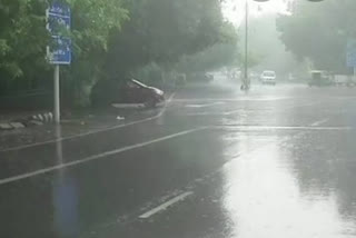 Relief from humid heat after light rain in Delhi