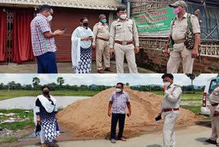 Action against illegal sand storage in Sahibganj