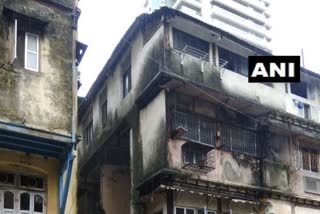 Portion of a building collapsed in Mumbai's Marine line area